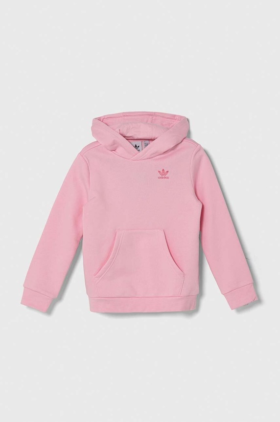 Dětská mikina adidas Originals s kapucí růžová IP3037