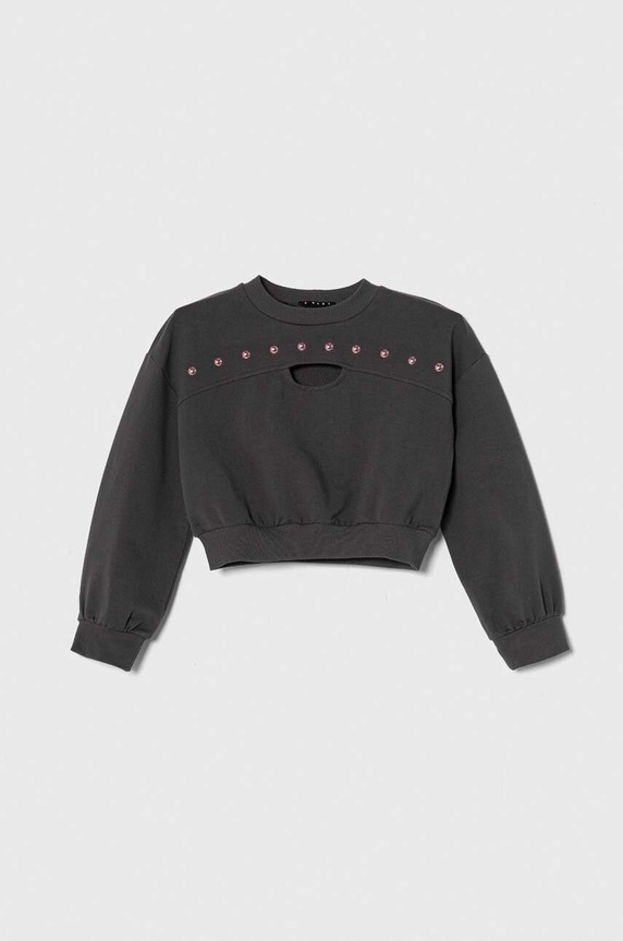 Sisley bluza copii imprimeu gri 3MDUX103U.G.Seasonal