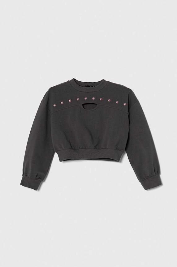 Sisley bluza copii imprimeu gri 3MDUX103U.G.Seasonal