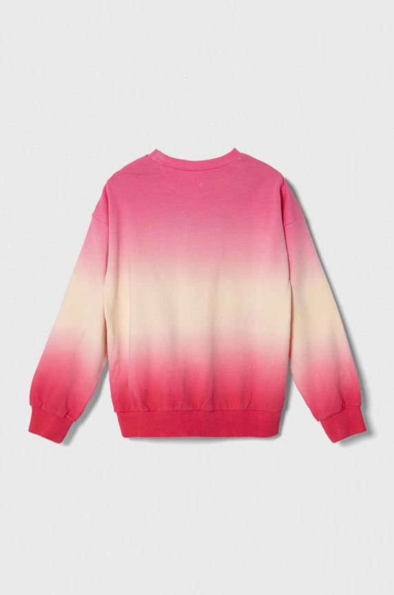 Παιδική βαμβακερή μπλούζα United Colors of Benetton 3J68C10HY.G.Seasonal ροζ SS24