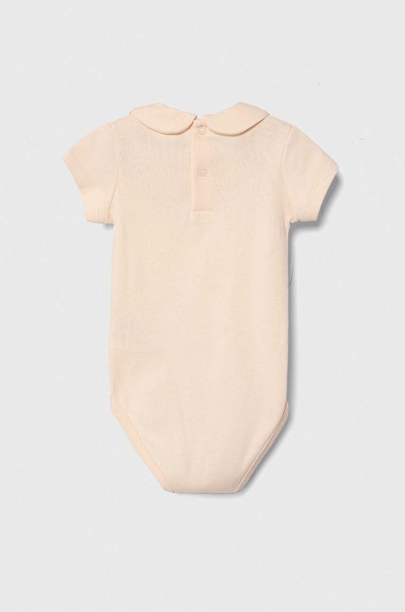 United Colors of Benetton body bawełniane niemowlęce 3I9WMB112.W.Seasonal pomarańczowy SS24