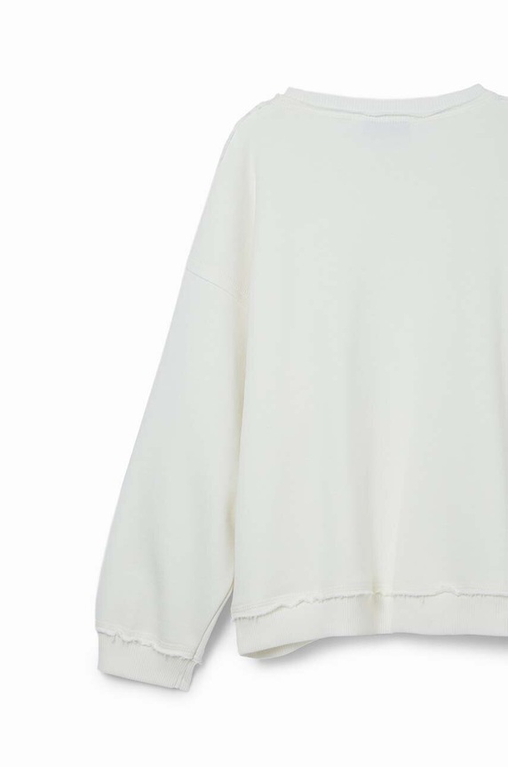 Desigual hanorac de bumbac pentru copii 24SGSK12 alb