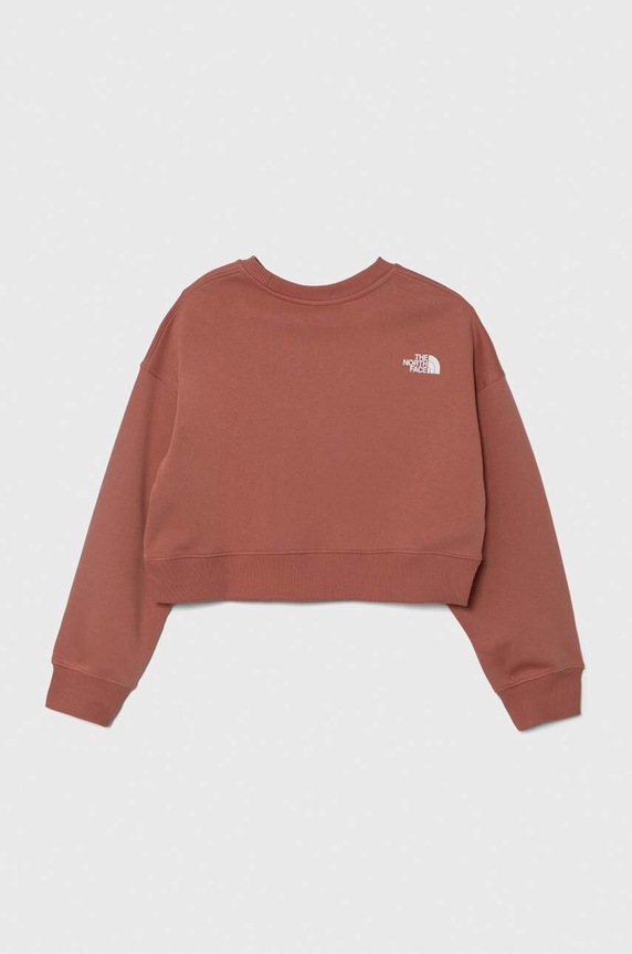 Παιδική μπλούζα The North Face NEW CUTLINE CREW FLEECE NF0A877P ροζ SS24