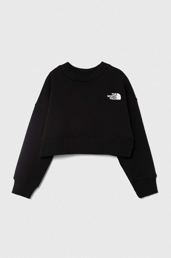Παιδική μπλούζα The North Face NEW CUTLINE CREW FLEECE χωρίς κουκούλα μαύρο NF0A877P