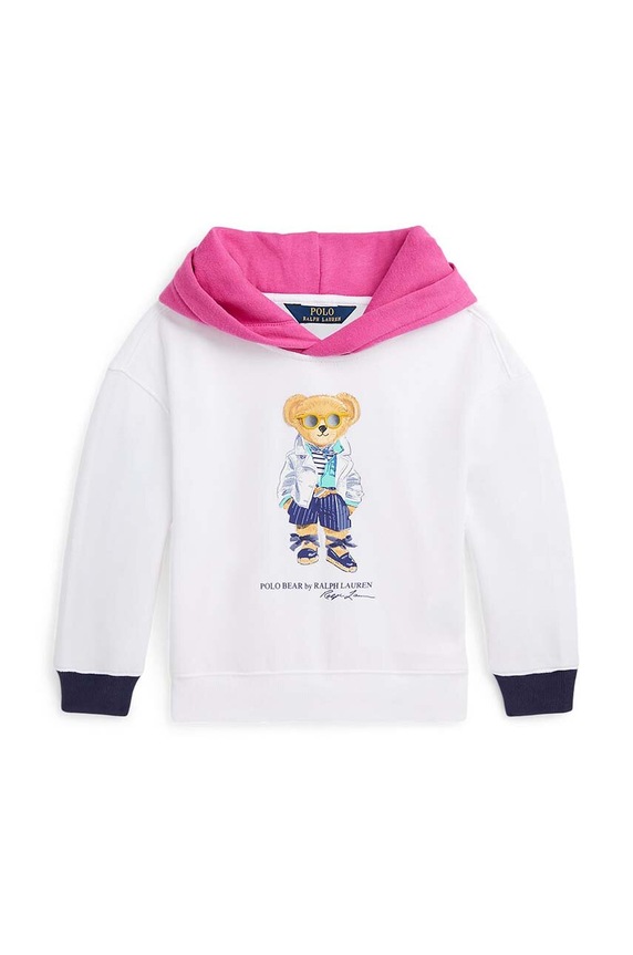 Παιδική μπλούζα Polo Ralph Lauren με κουκούλα λευκό 312926018001