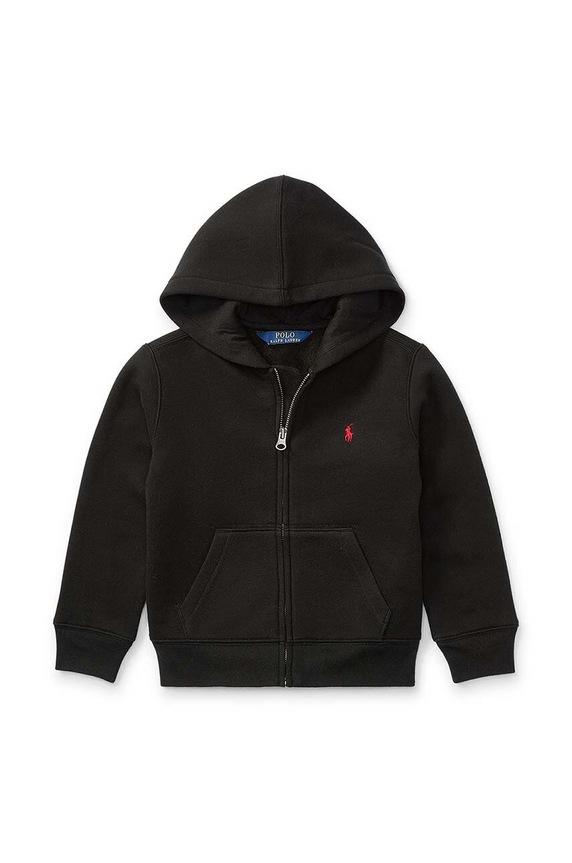 Παιδική μπλούζα Polo Ralph Lauren με κουκούλα μαύρο 322547626003