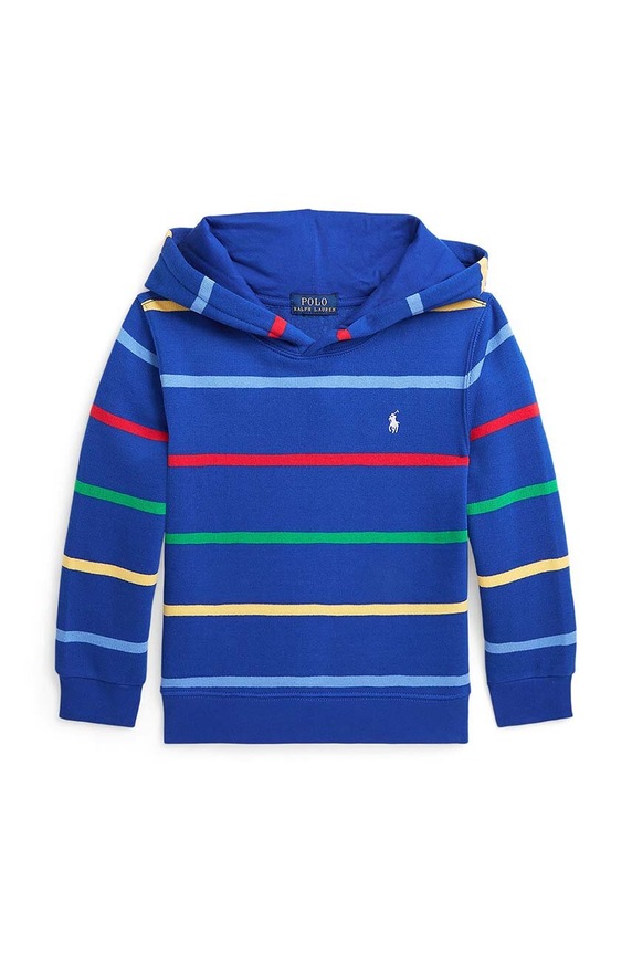 Dětská mikina Polo Ralph Lauren s kapucí námořnická modř 322925375001