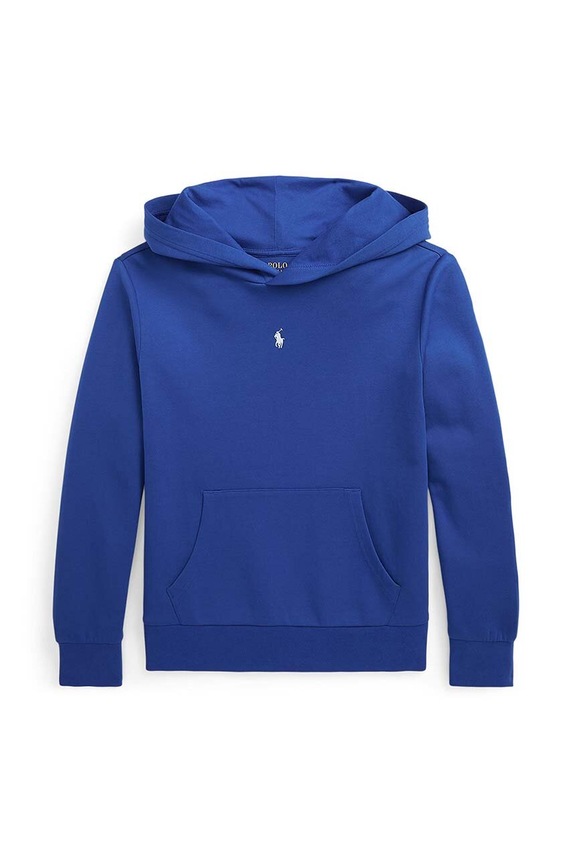 Detská mikina Polo Ralph Lauren s kapucňou modrá 323917571002