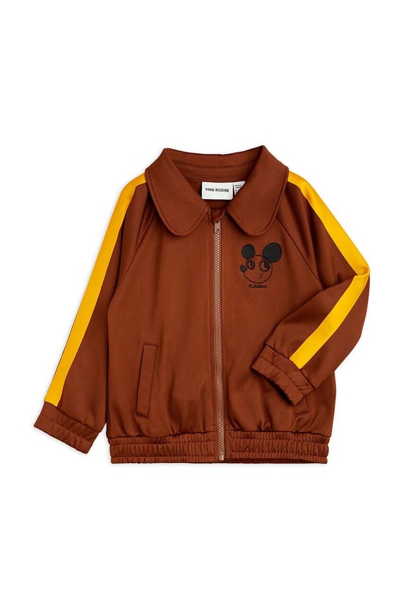 Mini Rodini bluza dziecięca 2412010716 brązowy SS24