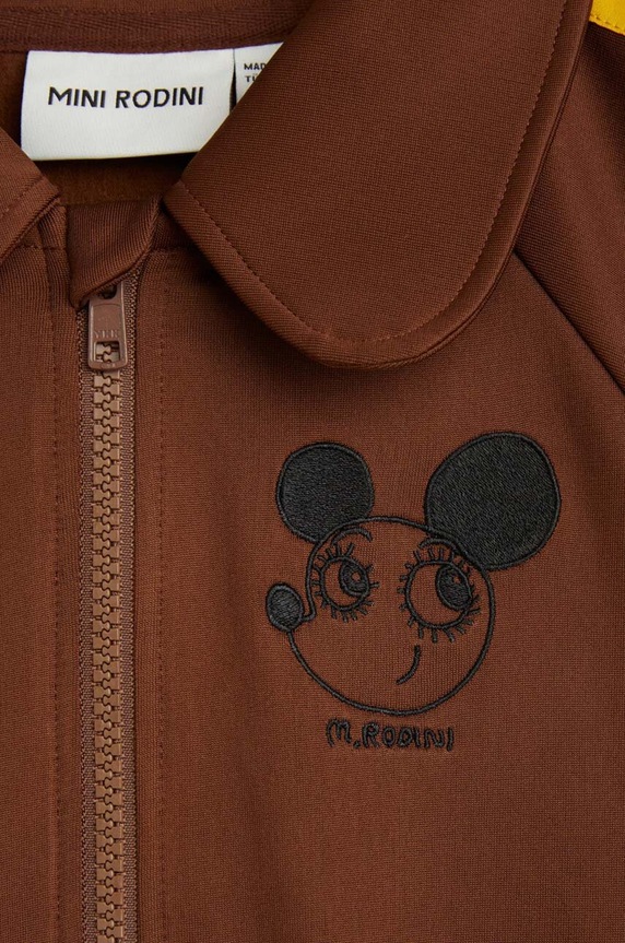 Mini Rodini bluza dziecięca brązowy 2412010716