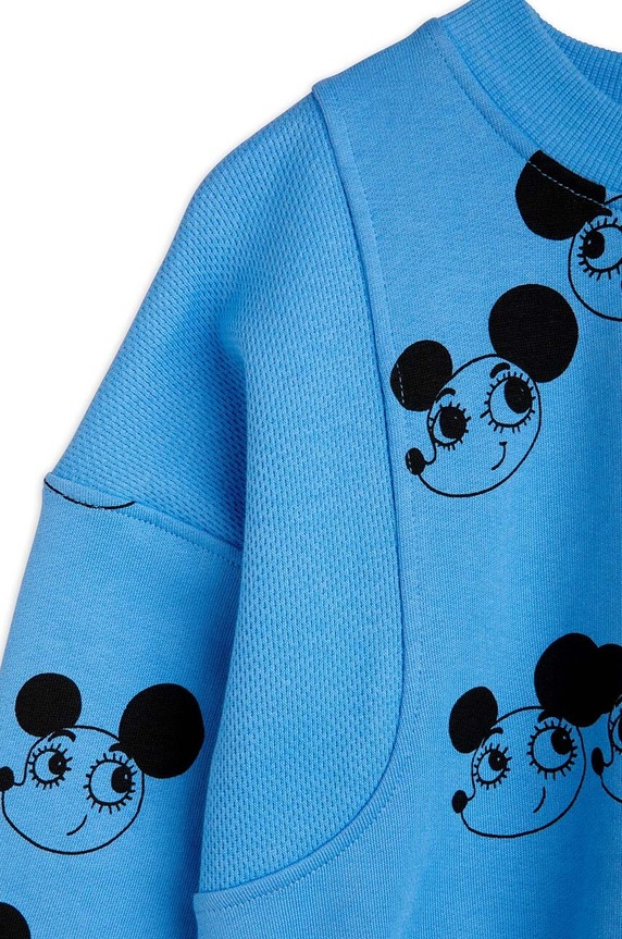 Mini Rodini bluza bawełniana dziecięca niebieski 2412012460