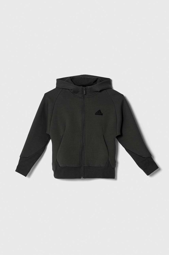 Detská mikina adidas s elastanom zelená IM8398