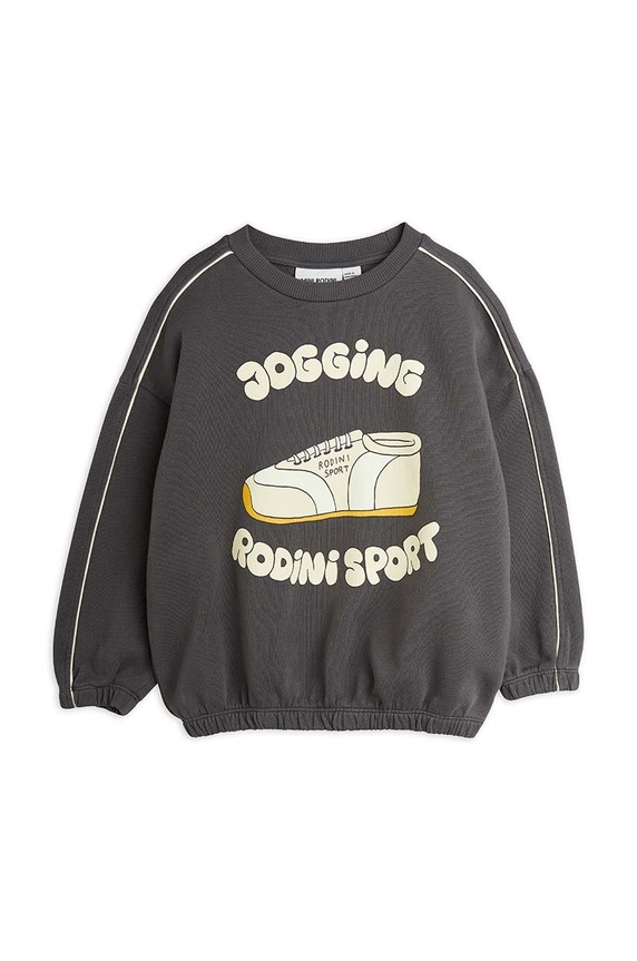 Mini Rodini hanorac de bumbac pentru copii Jogging 2422011297 gri SS24