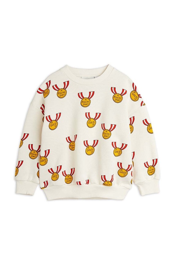 Dječja pamučna dukserica Mini Rodini Medal Planet friendly bež 2422015097