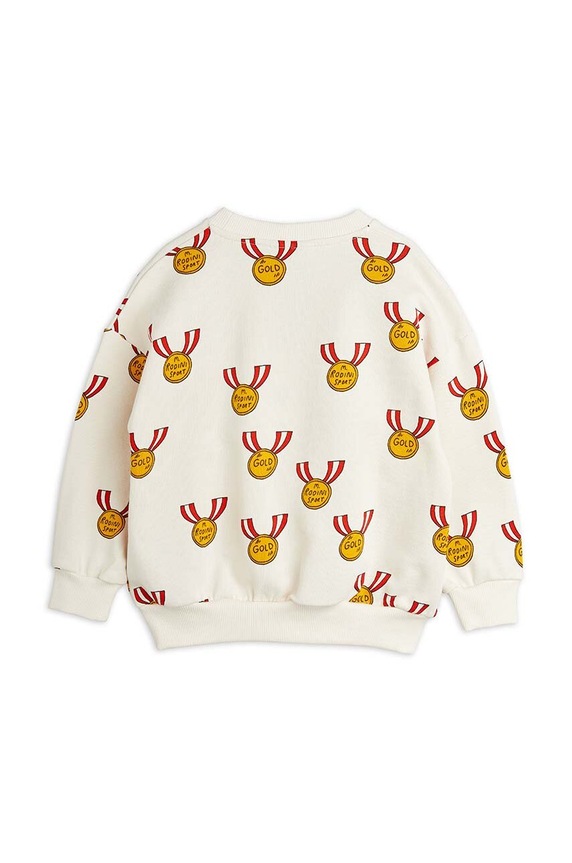 Dječja pamučna dukserica Mini Rodini Medal 2422015097 bež SS24