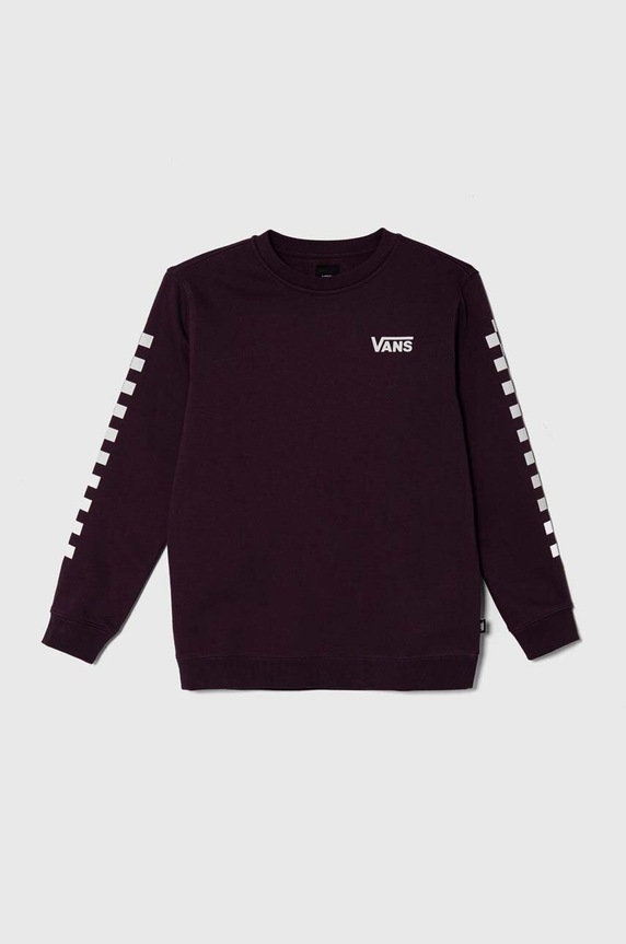 Vans bluza dziecięca EXPOSITION CHECK CREW pozostałe fioletowy VN0008CBCHJ