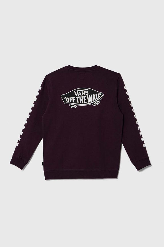 Vans bluza dziecięca EXPOSITION CHECK CREW VN0008CBCHJ fioletowy SS24