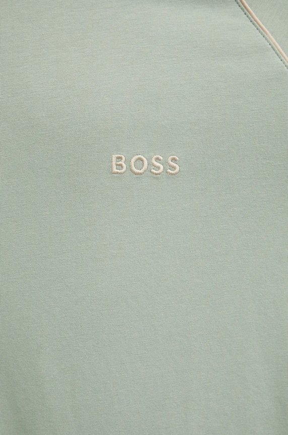BOSS rozepínací mikina pánská bavlněná s elastanem Mix&Match Jacket Z 50515307 zelená