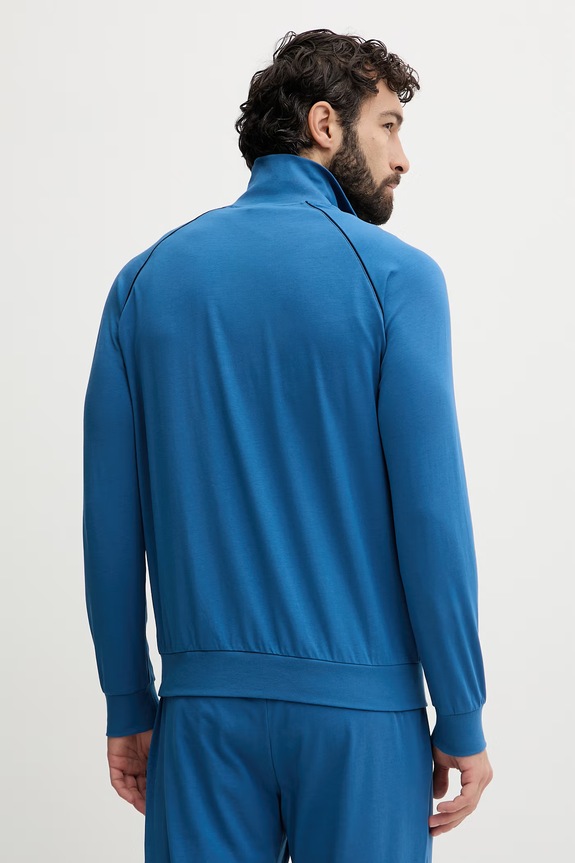 Îmbrăcăminte BOSS hanorac cu fermoar bărbătesc din bumbac cu elastan Mix&Match Jacket Z 50515307 albastru