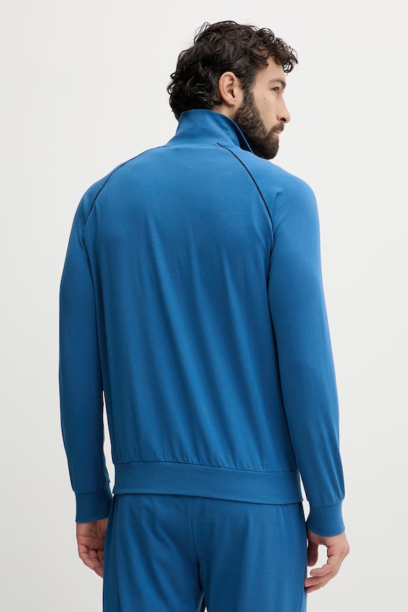 Îmbrăcăminte BOSS hanorac cu fermoar bărbătesc din bumbac cu elastan Mix&Match Jacket Z 50515307 albastru