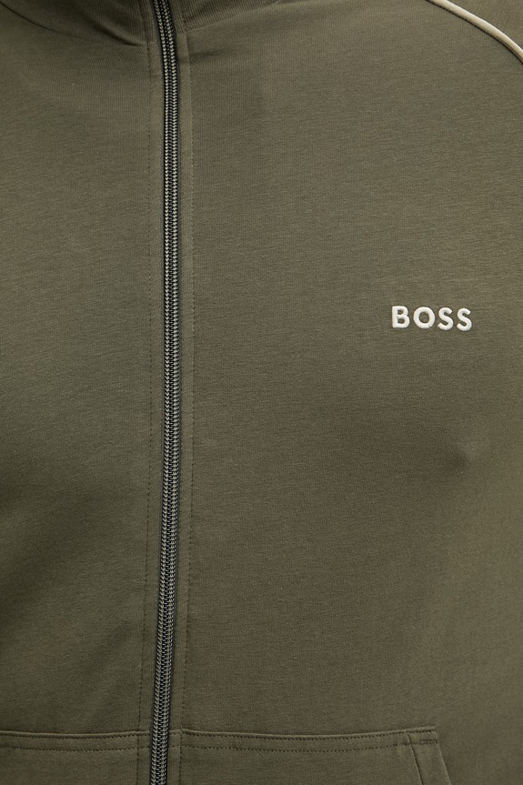 BOSS кофта на замке для мужчин из хлопка с эластаном Mix&Match Jacket Z 50515307 зелёный