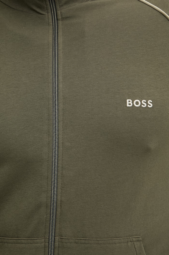 BOSS кофта на замке для мужчин из хлопка с эластаном Mix&Match Jacket Z 50515307 зелёный