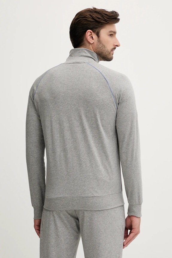 Îmbrăcăminte BOSS hanorac cu fermoar bărbătesc din bumbac cu elastan Mix&Match Jacket Z 50515307 gri