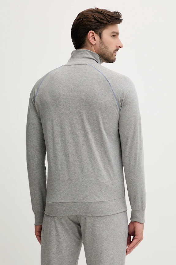Îmbrăcăminte BOSS hanorac cu fermoar bărbătesc din bumbac cu elastan Mix&Match Jacket Z 50515307 gri