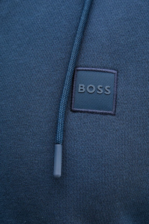 Βαμβακερή μπλούζα BOSS Orange σκούρο μπλε 50508578