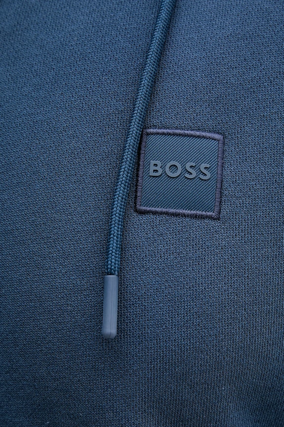 Βαμβακερή μπλούζα BOSS Orange σκούρο μπλε 50508578