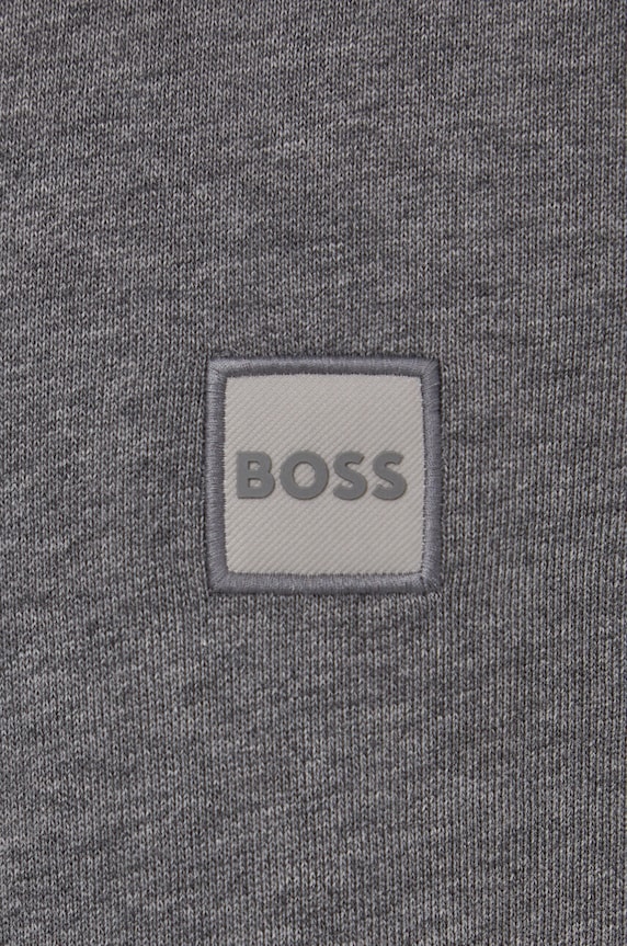 BOSS Orange bluza z kapturem męska bawełniana Wetalk 50509314 szary
