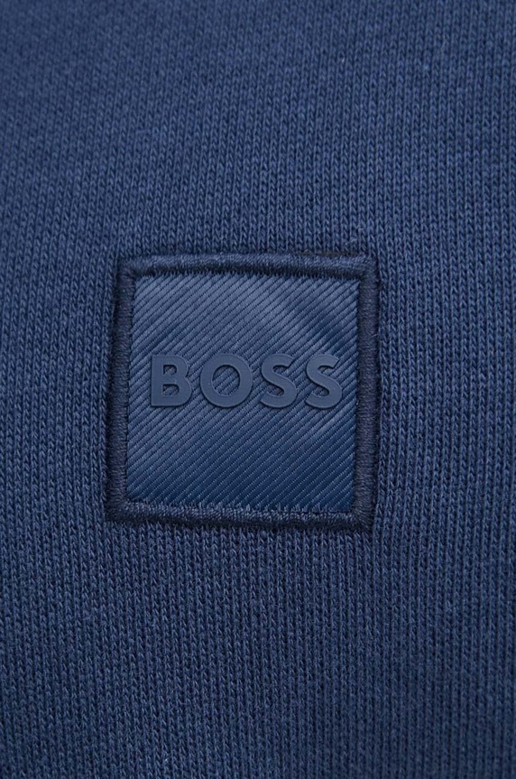 BOSS Orange μπλούζα με κουκούλα ανδρική βαμβακερή Wetalk 50509314 μπλε