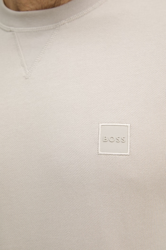 BOSS Orange mikina pánská bavlněná Westart 50509323 šedá