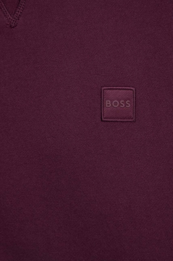 BOSS Orange mikina pánská bavlněná Westart 50509323 fialová