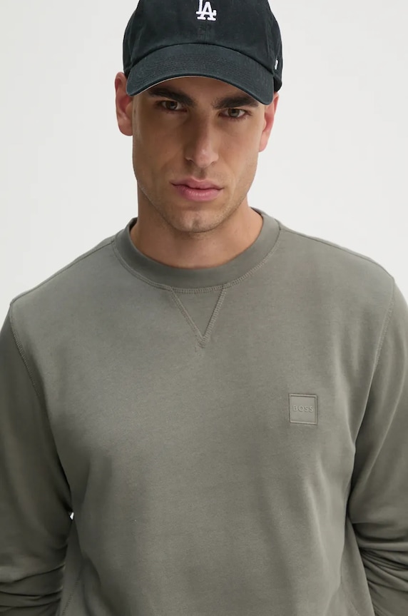 BOSS Orange dukserica muška od pamuka Westart siva 50509323