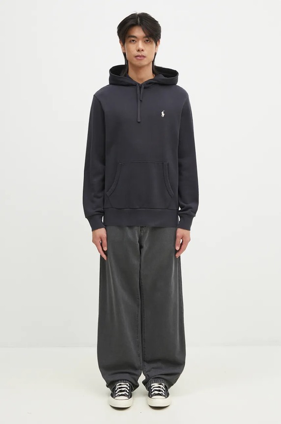 Polo Ralph Lauren felpa in cotone 710916690 blu navy