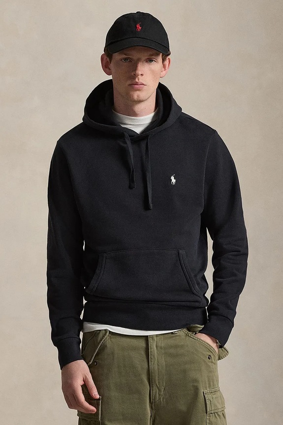 Polo Ralph Lauren mikina s kapucňou pánska bavlnená bavlna čierna 710916690