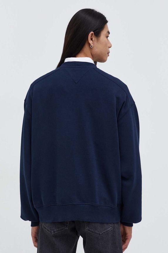 Odzież Tommy Jeans bluza bawełniana DM0DM18386 granatowy