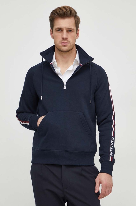 Tommy Hilfiger bluza aplikacja granatowy MW0MW33661