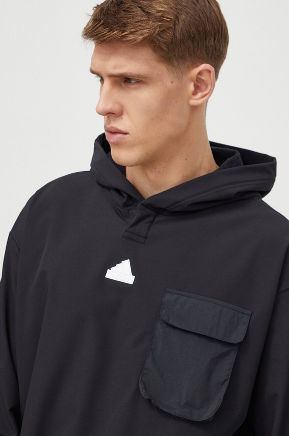 Mikina adidas s kapucňou čierna IR5180