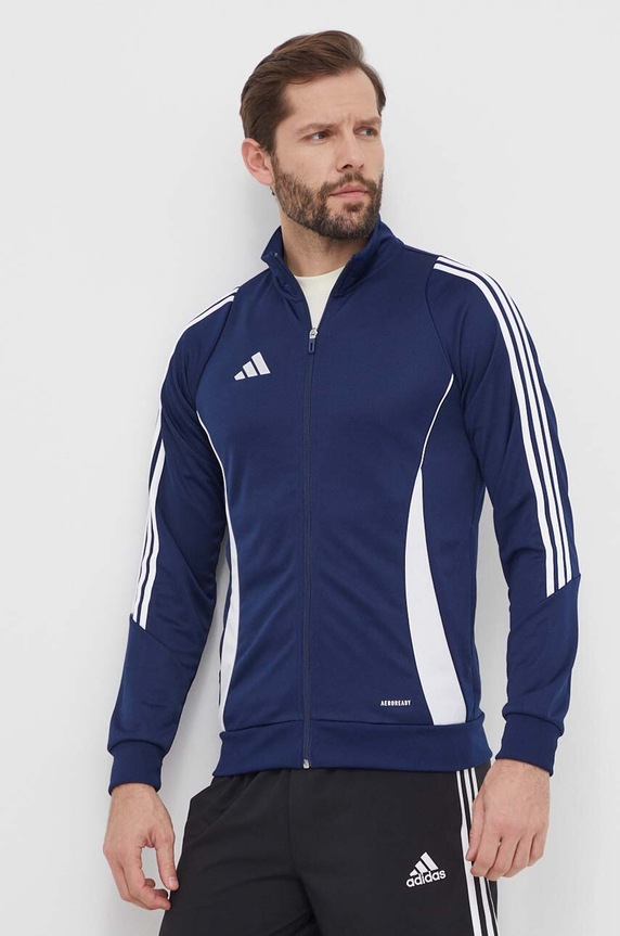 Φούτερ προπόνησης adidas Performance Tiro 24 απλικέ σκούρο μπλε IR7498