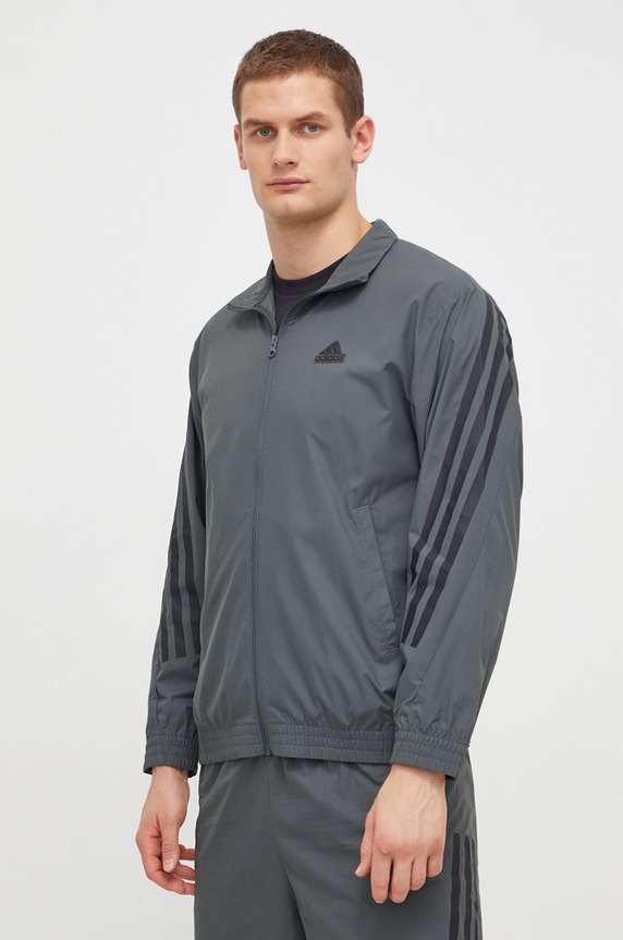 Mikina adidas bez kapucne zelená IR9236
