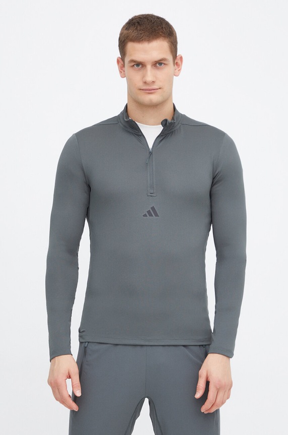 adidas Performance bluza treningowa Workout z elastanem zielony IS3802