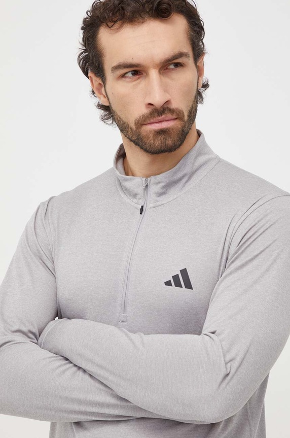 Tréningová mikina adidas Performance Training Essentials sivá IT5441