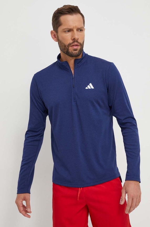 Суичър за трениране adidas Performance Training Essentials Train без качулка тъмносин IT5447