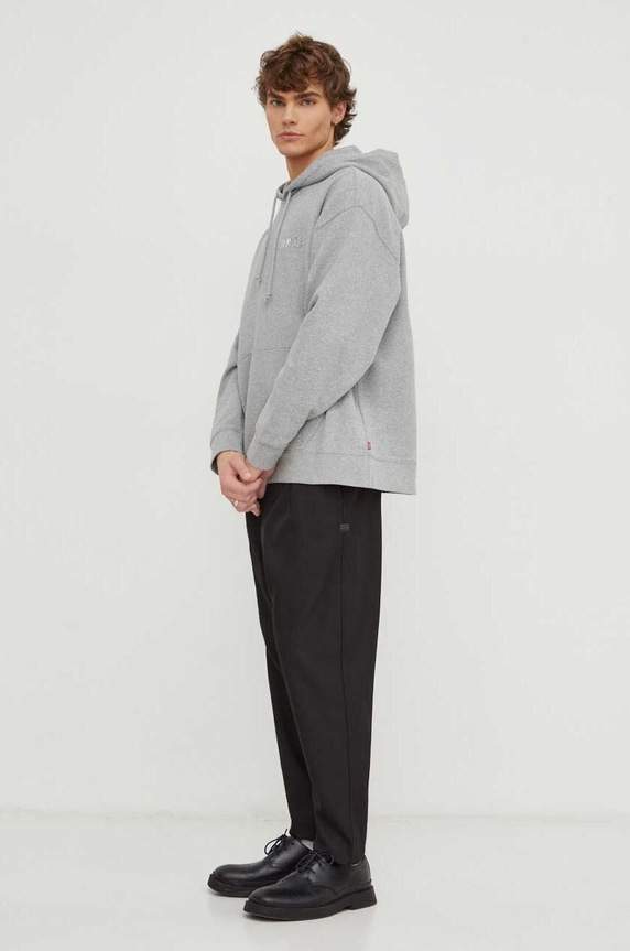 Βαμβακερή μπλούζα Levi's 38479 γκρί SS25