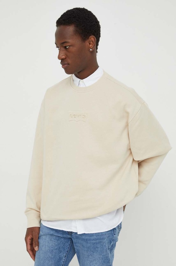 Levi's bluza bawełniana beżowy 38712