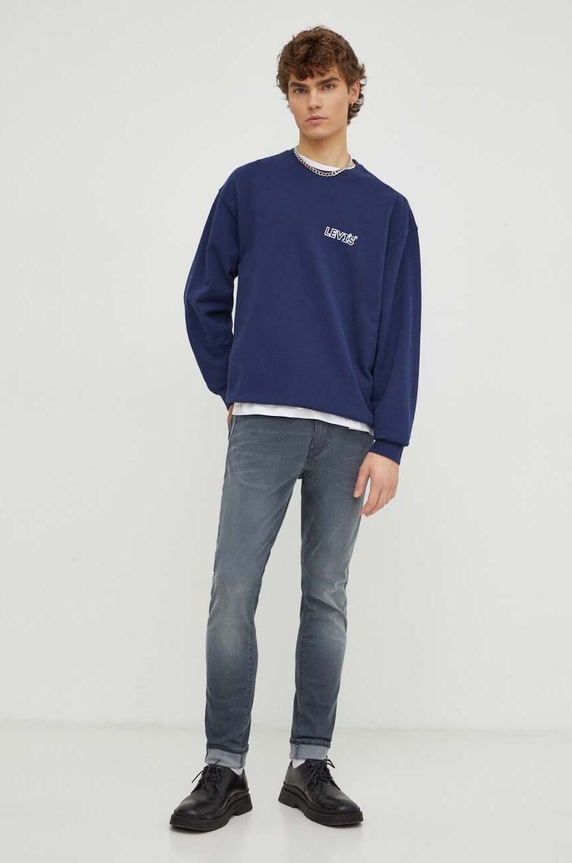 Levi's pamut melegítőfelső 38712 sötétkék AA00