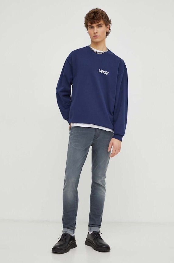 Levi's pamut melegítőfelső 38712 sötétkék AA00