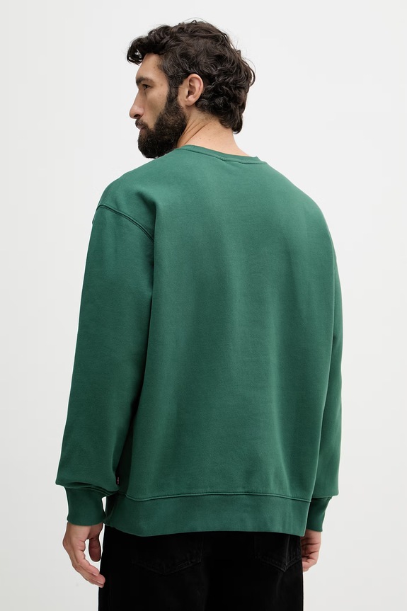 Odjeća Levi's dukserica za muškarce s pamukom RELAXD GRAPHIC CREW 38712 zelena